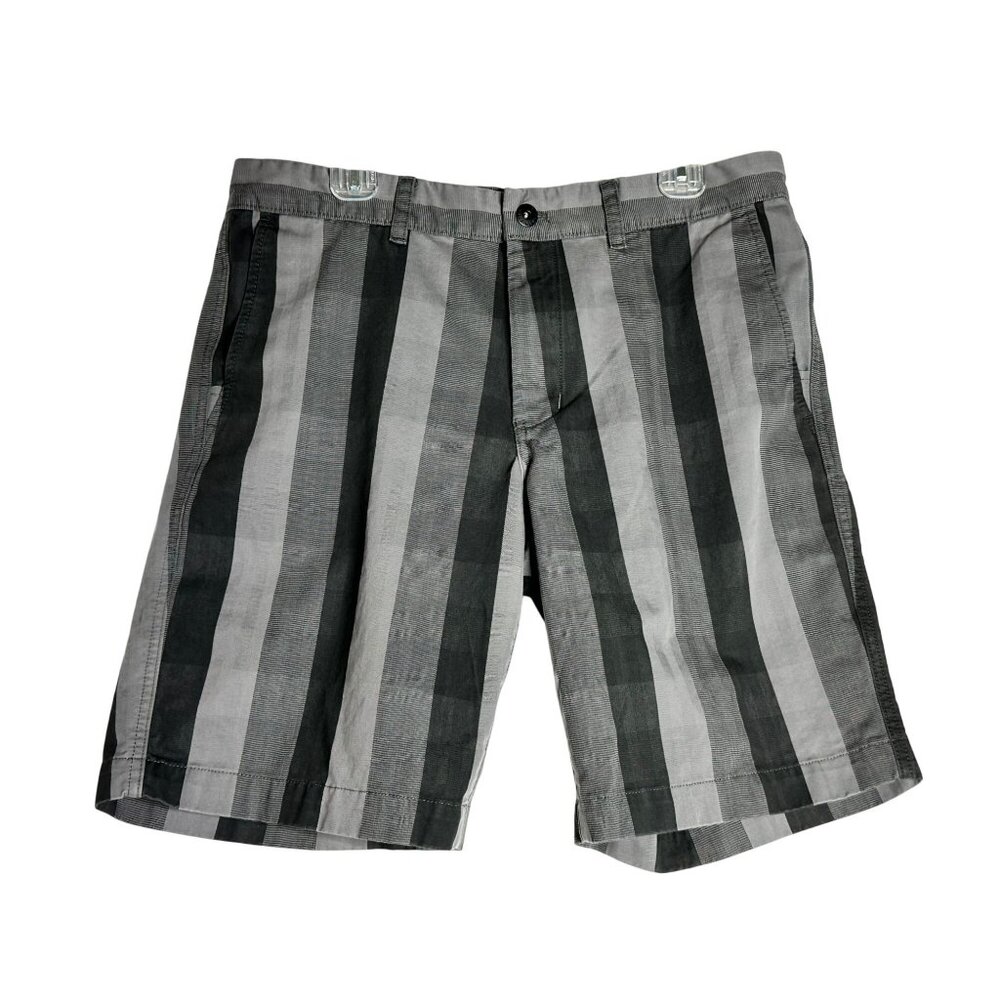 The North Face Men’s Black Grey Stripe  Hiking Golf Shorts Size 34 Regular